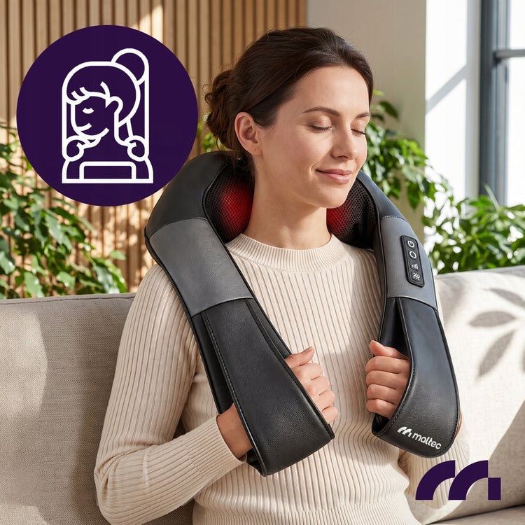 Shiatsu masažinis diržas „Maltec PRO-Comfy30W-02“ kaklui, nugarai ir pėdoms su šildymu – nuotrauka 2