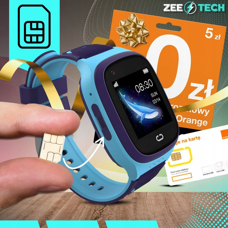Išmanusis laikrodis vaikams „ZeeTech“ su GPS lokatoriumi, kamera ir vaizdo skambučiais