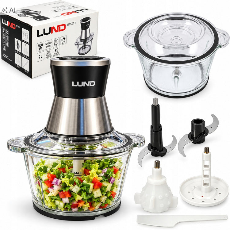 Elektrinis maisto smulkintuvas „Lund 67920“ 3 in 1, 2 l, 500 W
