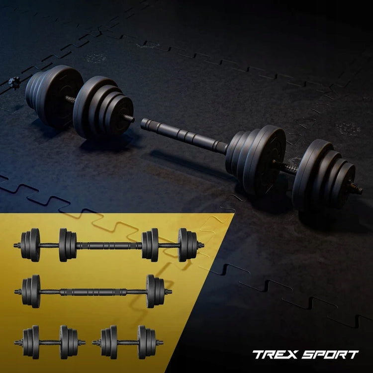 Reguliuojamų hantelių rinkinys „Trex Sport“ su grifu, 2 × 20 kg (40 kg)