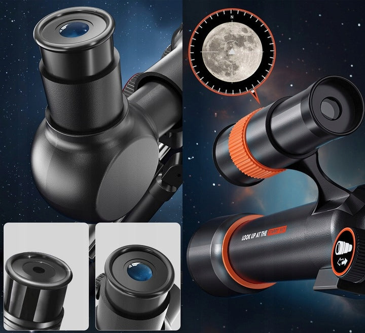 Astronominis teleskopas vaikams su trikoju ir priedais, nuo 8 metų