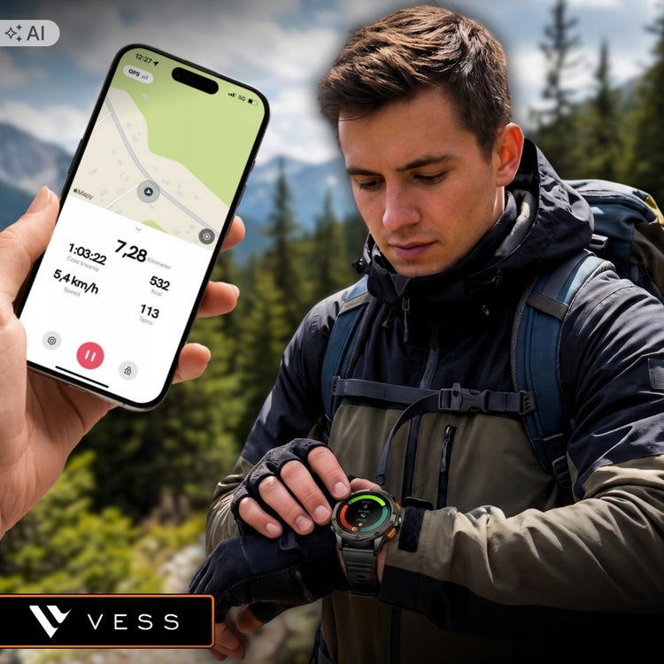 Vyriškas išmanusis laikrodis su GPS „Vess K67“, pokalbiai, 175+ sporto režimų