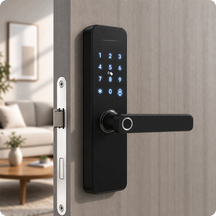Elektroninis durų užraktas-rankena „Spreest A261F“ su kodu ir piršto atspaudu, TTLock