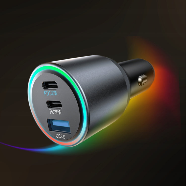 Automobilinis kroviklis „Boste“ 130 W: 3 jungtys USB-A / USB-C, QC, PD