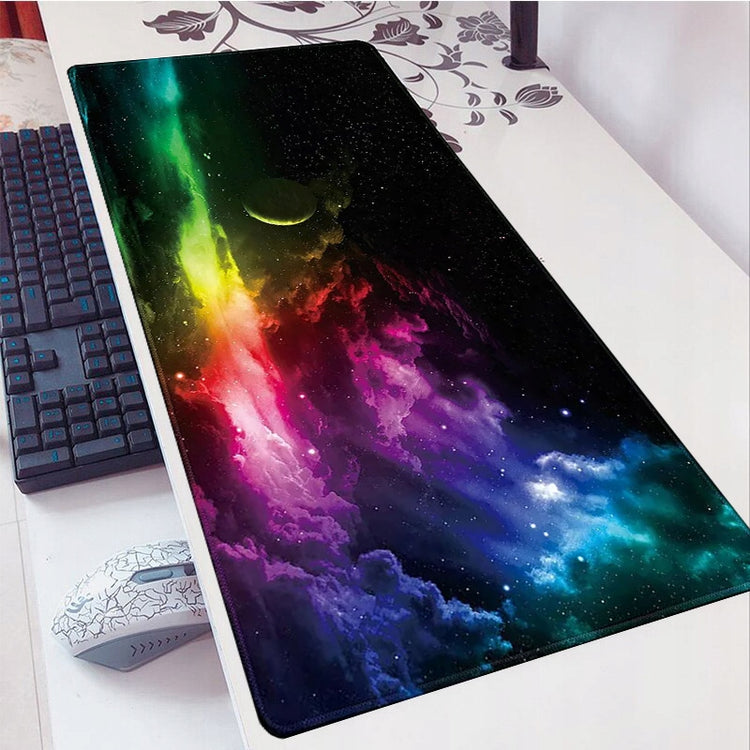 Žaidimų pelės kilimėlis „Retoo“ su vaivorykštės raštu, 90 × 40 cm