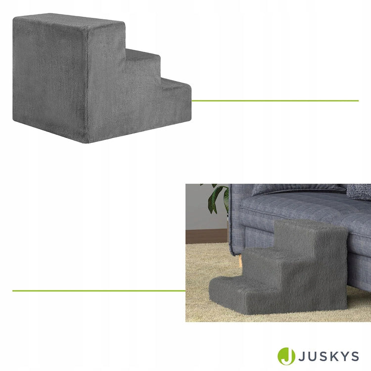 Laipteliai šunims ir katėms „Juskys“, 3 pakopos, 46 cm, iki 50 kg
