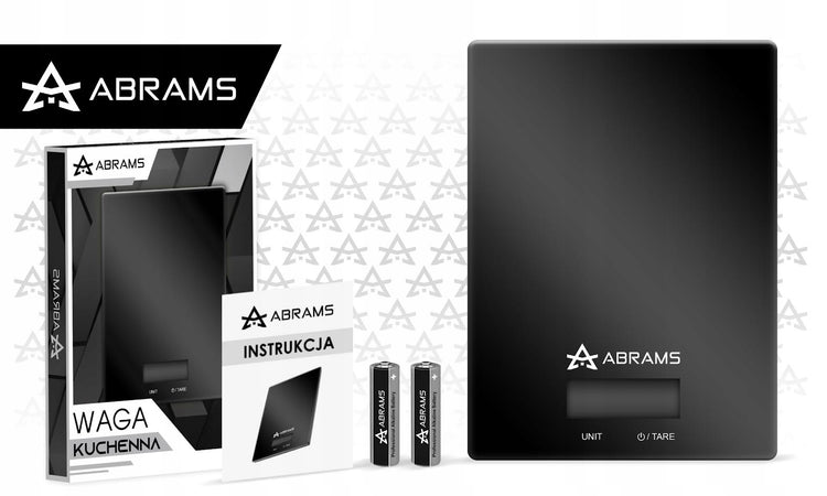 Elektroninės virtuvinės svarstyklės „Abrams“, 5 kg / 1 g, juodos