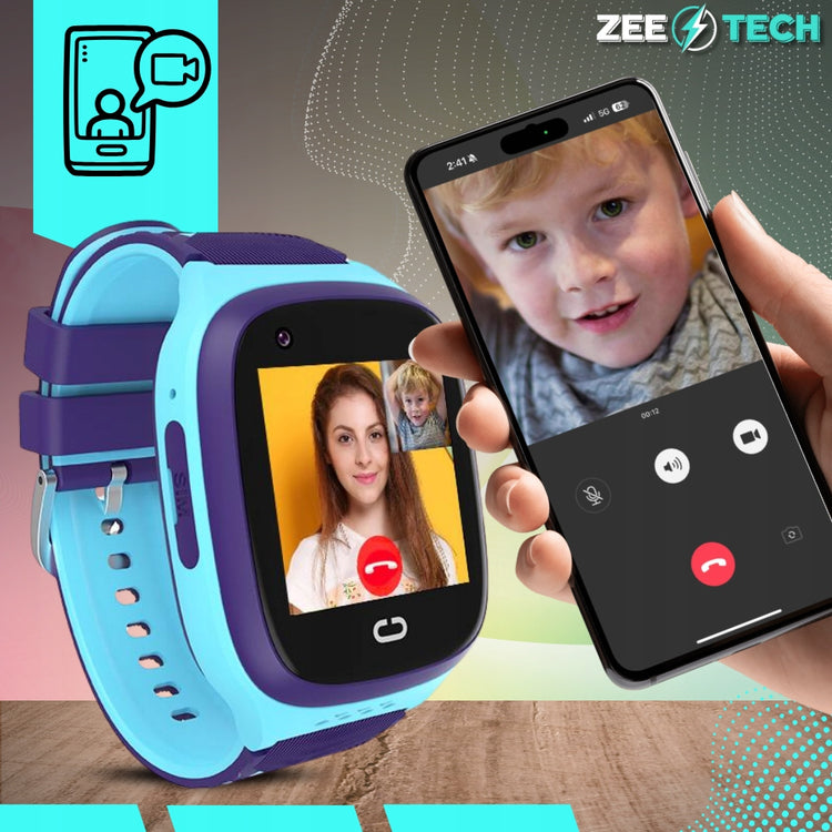 Išmanusis laikrodis vaikams „ZeeTech“ su GPS lokatoriumi, kamera ir vaizdo skambučiais