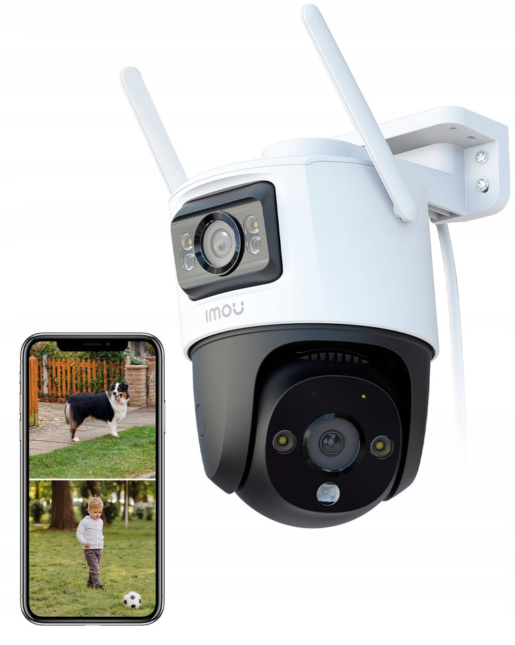 Lauko PTZ Wi-Fi kamera su dviem objektyvais „Imou Cruiser Dual“, 5 + 5 MP, 8× priartinimas, AI