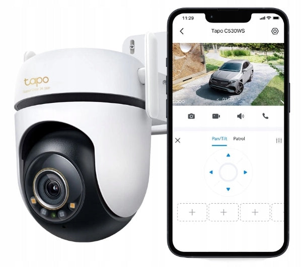 Lauko pasukama IP kamera „TP-Link Tapo C530WS“ 5 MP, Wi-Fi, su naktiniu režimu