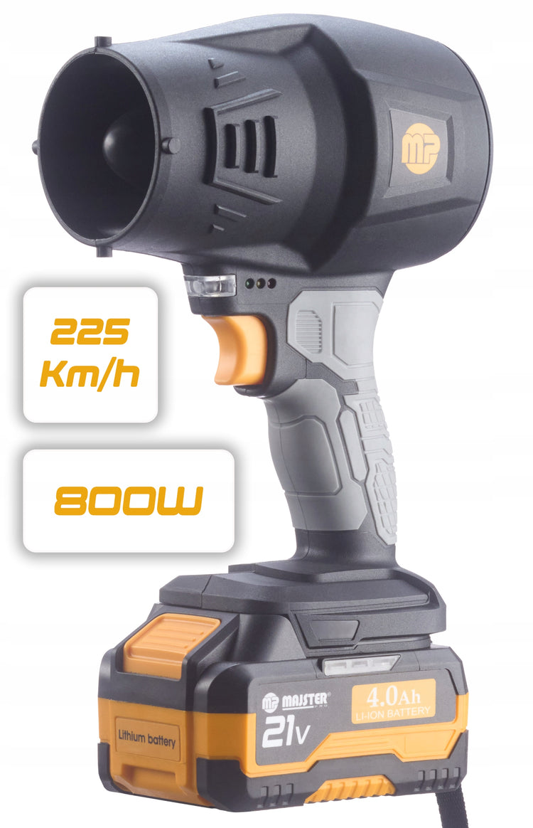Akumuliatorinis lapų ir sniego pūstuvas „Majster Pro“, 800 W, iki 220 km/h – nuotrauka 2