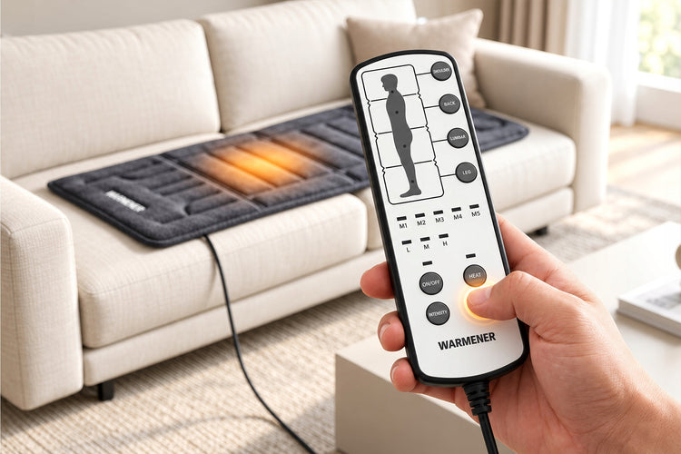Vibracinis masažinis čiužinys „Warmener HeatMat Lite“ su šildymu, 5 programos