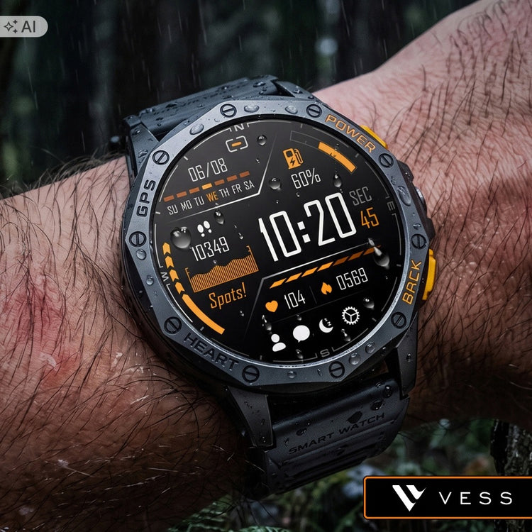 Vyriškas išmanusis laikrodis su GPS „Vess K67“, pokalbiai, 175+ sporto režimų