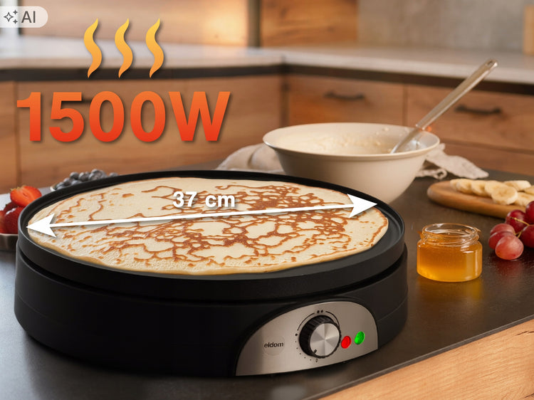 Elektrinė blynų keptuvė „Eldom NA20“ 37 cm, 1500 W, 2 in 1