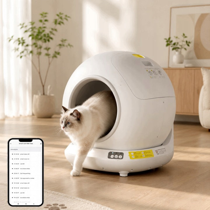 Automatinė savaime besivalanti katės kraiko dėžė 78 l su Wi-Fi