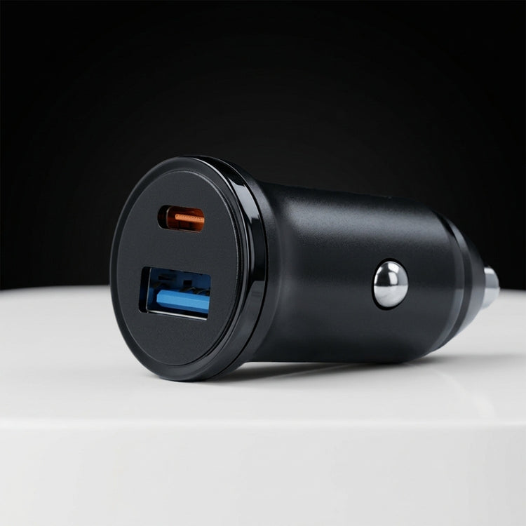 Automobilinis įkroviklis „Blavec BS-01B-C“, USB-C PD 20 W + USB QC 3.0, su USB-C laidu
