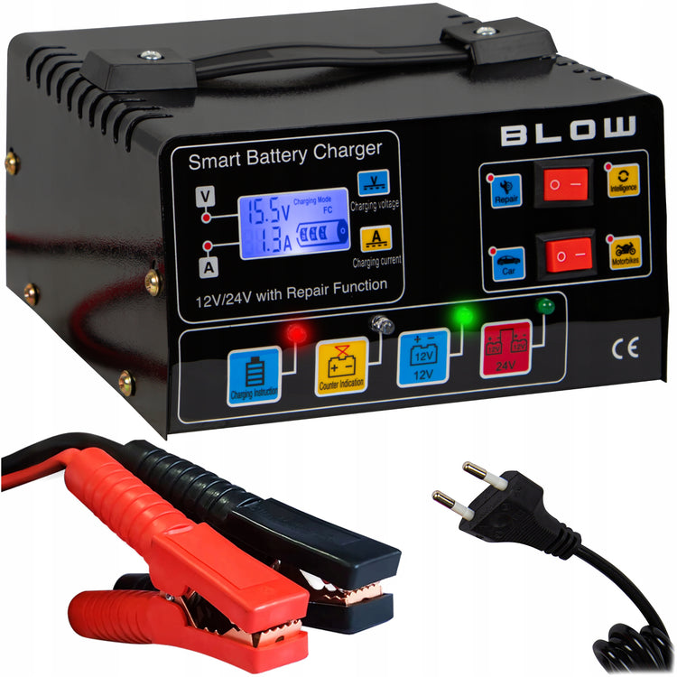 Automatinis akumuliatorių kroviklis „Blow“, 12 / 24 V, 6 A
