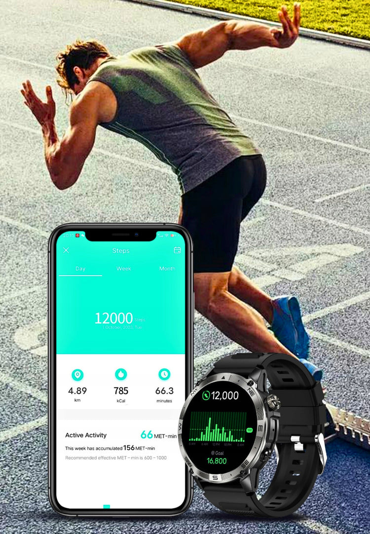 Išmanusis laikrodis su GPS „Wenom Explorer“, AMOLED, 107 sporto režimai