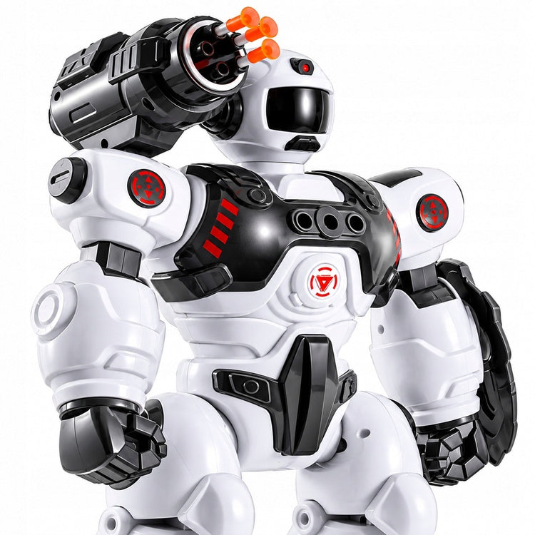 Valdomas robotas „HollaKids TT353“, šaudantis strėlėmis, su garais ir šviesomis