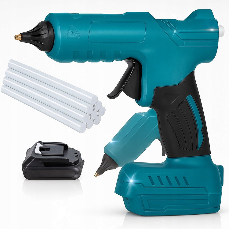 Akumuliatorinis karštų klijų pistoletas „Anytech“, 100 W, 11 mm, su lazdelėmis