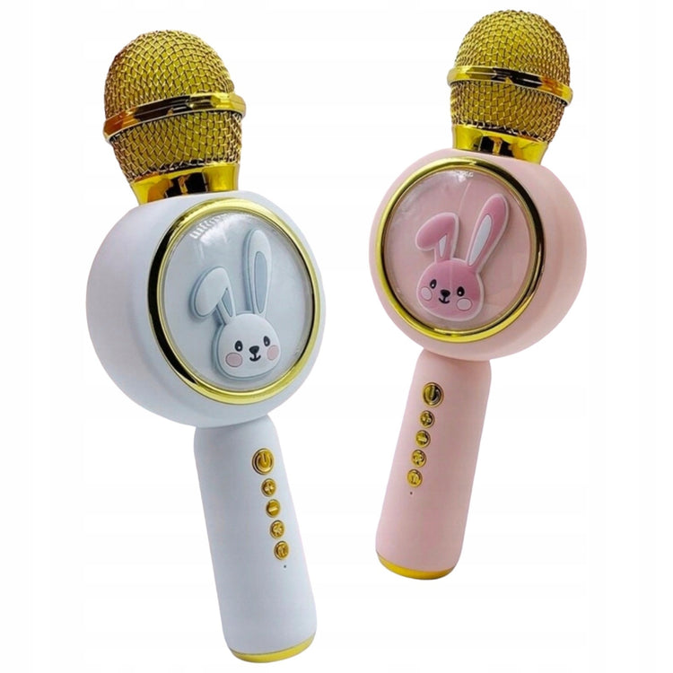 Belaidis Bluetooth karaoke mikrofonas su kolonėle „Zuikutis“ vaikams