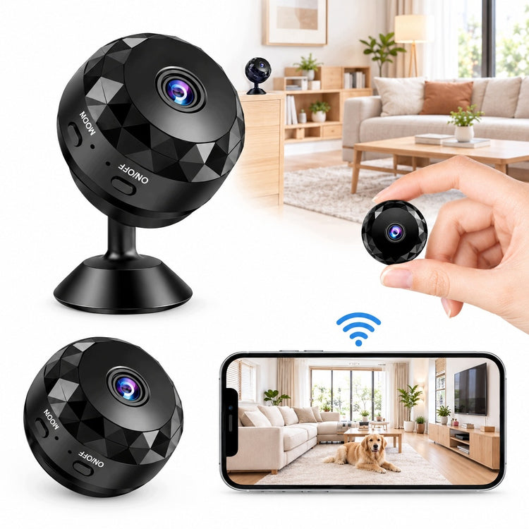 Mini Wi-Fi kamera 1080p su magnetiniu 360° laikikliu ir Bluetooth