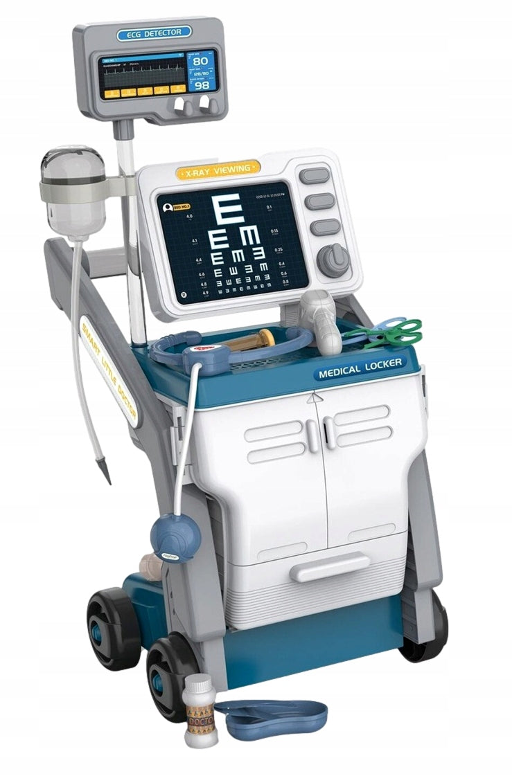 Medicinos stotelė vaikams su vežimėliu ir priedais, 57 cm