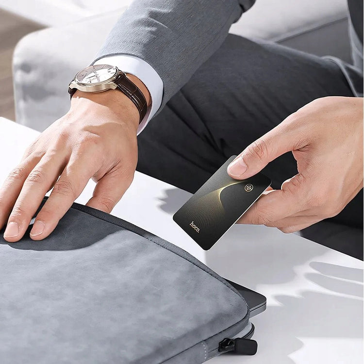 Kortelės formos Bluetooth lokatorius „Hoco E92“ piniginėms, suderinamas su Apple Find My