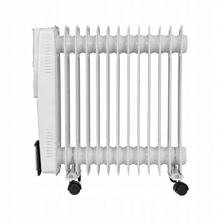 Tylus tepalinis radiatorius su termostatu, 2500 W, 13 sekcijų, baltas – nuotrauka 2