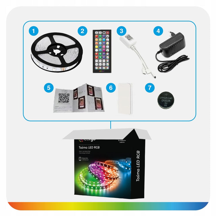 RGB LED juosta 10 m su Bluetooth, pultu ir muzikos režimu