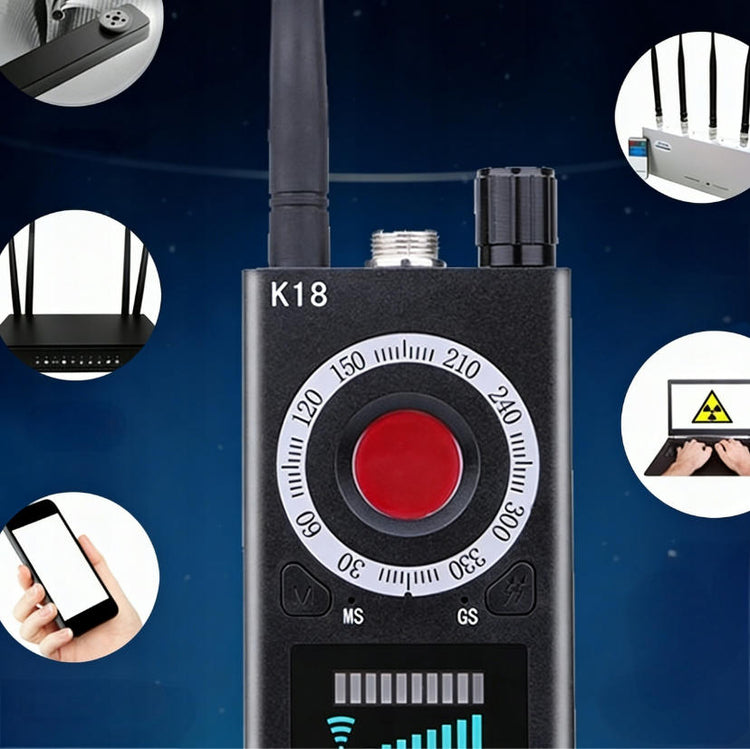 Pasiklausymo įrangos ir GPS sekiklių detektorius „Ineotronic DM-K18“, GSM / LTE / Wi-Fi