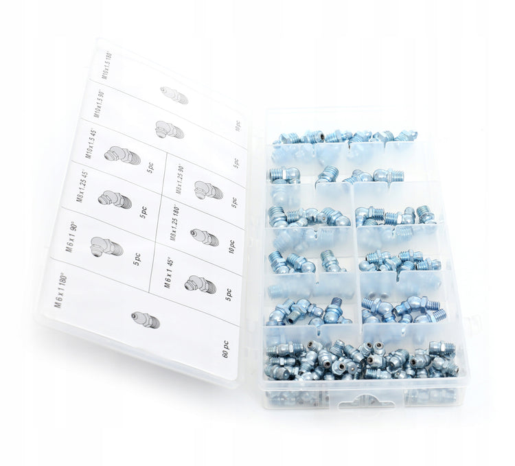Tepalinių ir tepimo antgalių rinkinys „Kraft&Dele KD10507“, M6/M8/M10, 110 vnt.
