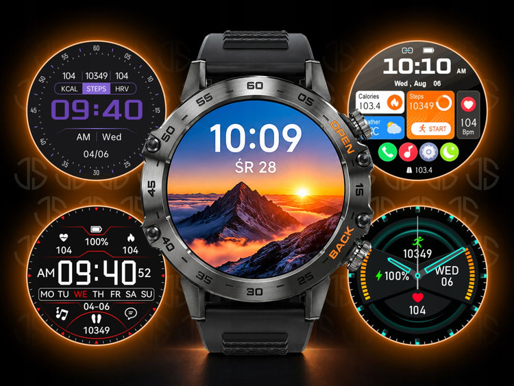 Vyriškas išmanusis laikrodis „JG Smart JGR-52“ su pokalbiais, IP68
