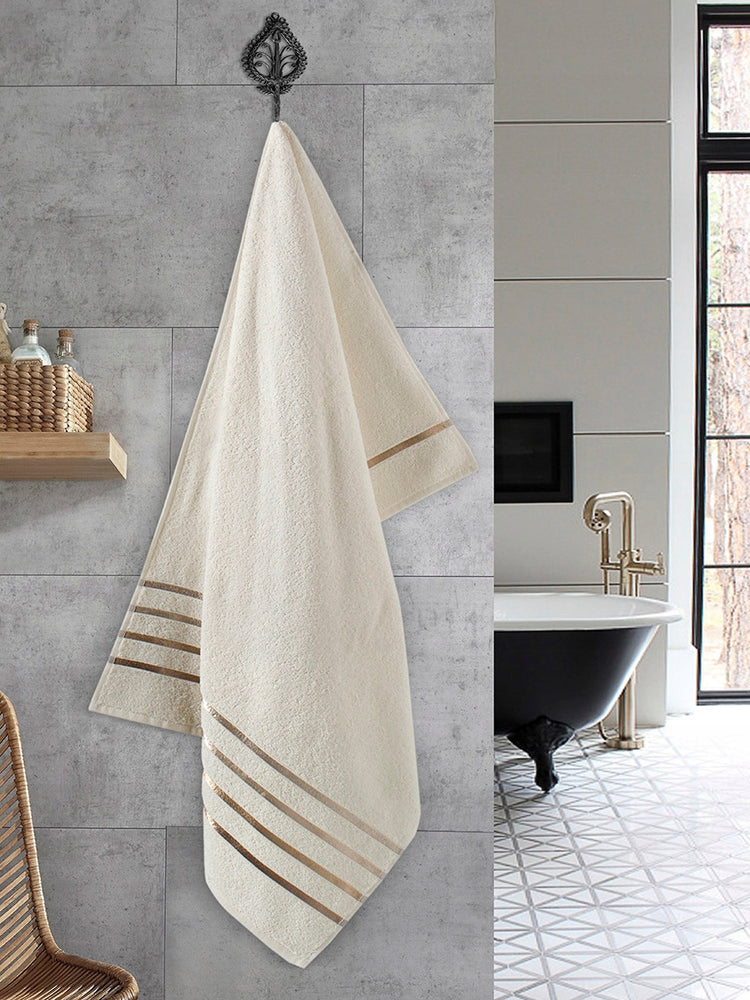 Medvilninių rankšluosčių rinkinys „Karna Home Bale“, 4 vnt., 50 × 80 ir 70 × 140 cm, kreminis