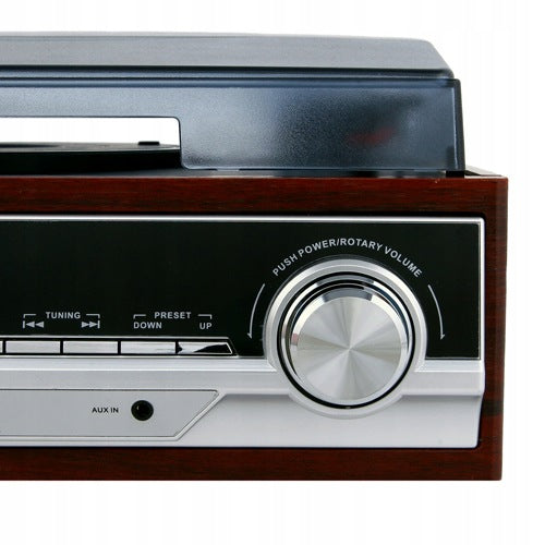 Retro plokštelių grotuvas su FM/AM radiju „Camry CR 1113“, medinis