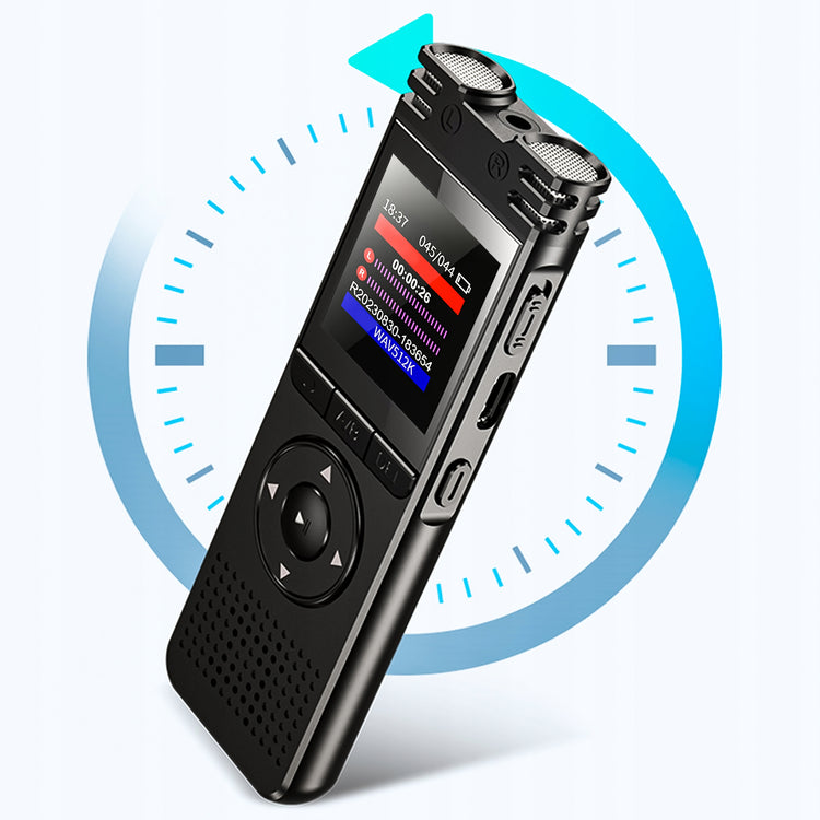 Profesionalus skaitmeninis diktofonas „Renew Force“, 32 GB, stereo, su balso aktyvacija
