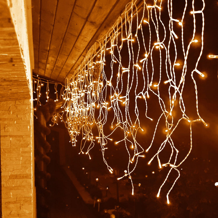 Lauko LED girlianda „Varvekliai“ „Springos“, 1000 LED, 45 m, su pultu, šilta balta