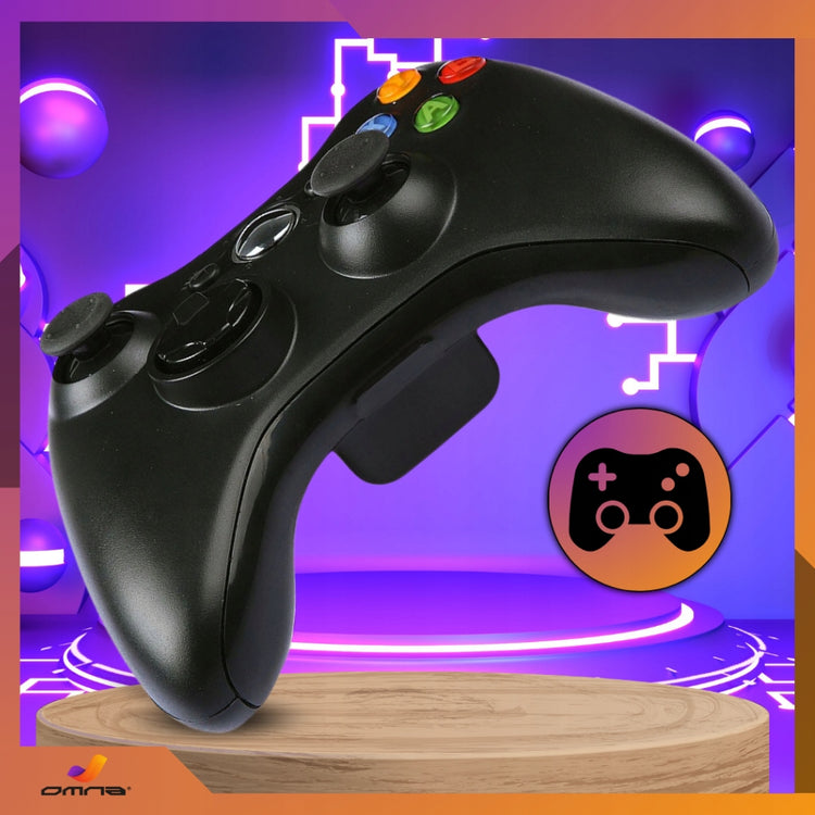 Belaidis žaidimų pultelis Xbox 360 / PC / PS3 „Omna“ su vibracija ir USB imtuvu, juodas