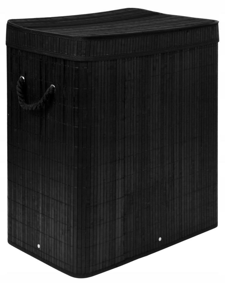 Dviejų skyrių skalbinių krepšys „Gockowiak“, 100 l, juodas