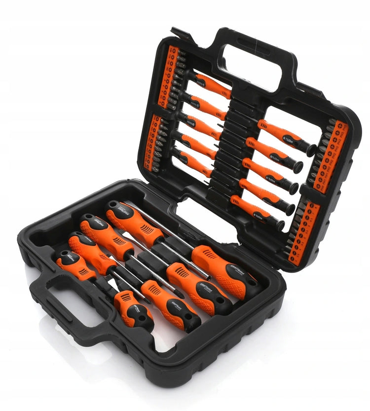 Atsuktuvų ir antgalių rinkinys „Kraft&Dele KD10903“, 58 elementų, dėkle