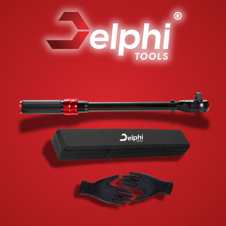 Dinamometrinis raktas „Delphi Tools“ 3/8" 10–60 Nm su kalibravimo sertifikatu