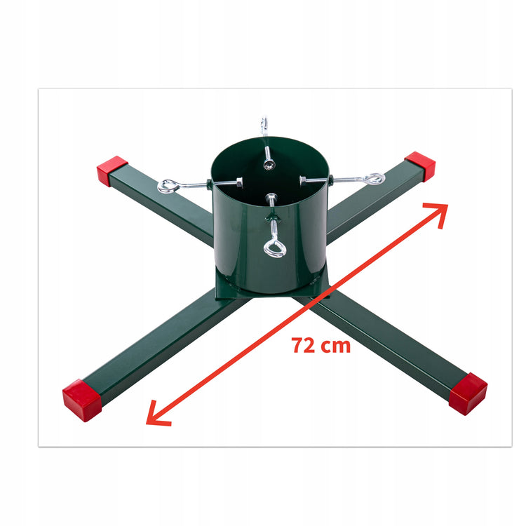 Didelis metalinis eglutės stovas „RGL“ su vandens talpa, 72 cm, eglutėms iki 260 cm