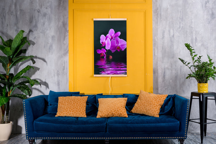 Sieninis infraraudonųjų spindulių šildytuvas-paveikslas „Trio Orchidea“, 430 W – nuotrauka 2
