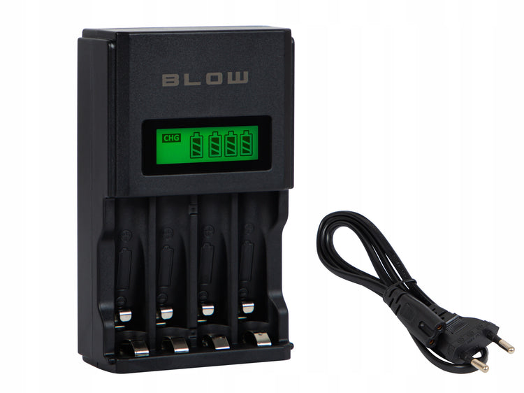 Greitasis AA / AAA elementų kroviklis „Blow“ su LCD ekranu