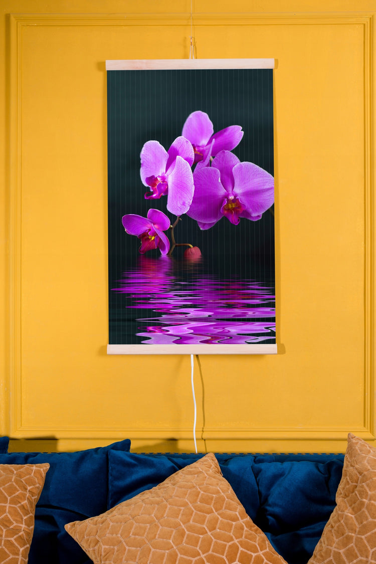 Sieninis infraraudonųjų spindulių šildytuvas-paveikslas „Trio Orchidea“, 430 W – nuotrauka 3