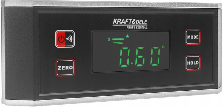 Skaitmeninis magnetinis kampų matuoklis-gulsčiukas „Kraft&Dele KD3562“, 150 mm