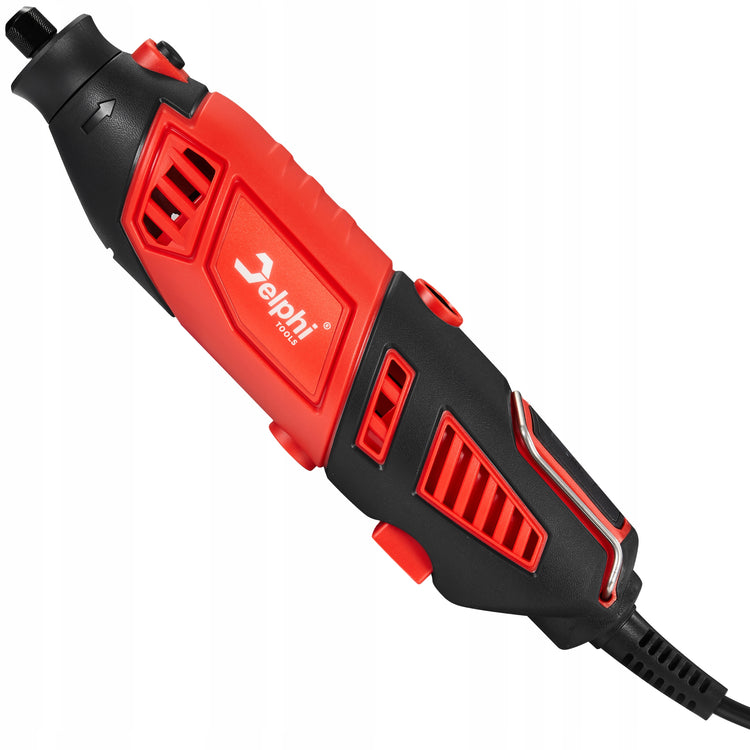 Daugiafunkcis mini šlifuoklis-graviruoklis „Delphi Tools“, 170 W, su XXL priedų rinkiniu