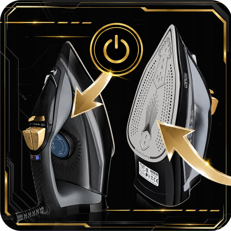 Garinis lygintuvas 3000 W su keraminiu padu, Anti-Drip ir Anti-Calc