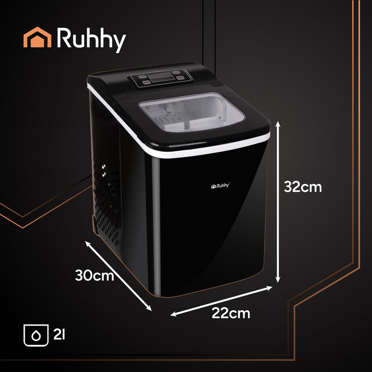 Ledukų gaminimo aparatas „Ruhhy“, 12 kg per parą, 120 W, juodas