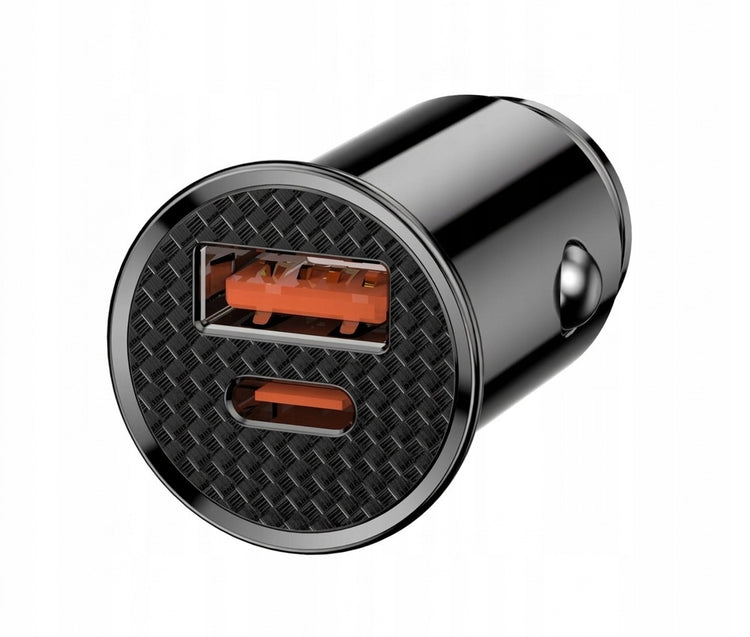 Automobilinis įkroviklis „Baseus“ USB-C + USB-A, greitas įkrovimas